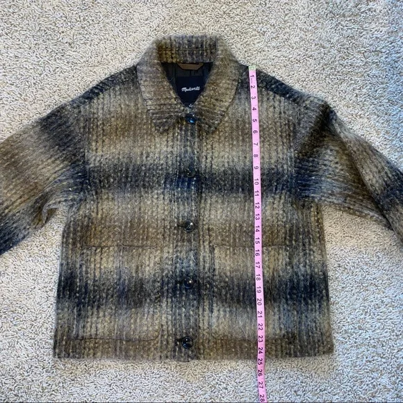 Madewell Kenwick Jacket in Plaid Brown Tan Size Medium - Picture 12 of 12